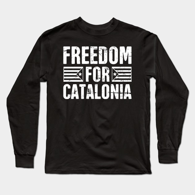 Freedom For Catalonia Long Sleeve T-Shirt by MeatMan